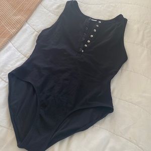 Andie black ribbed swimsuit